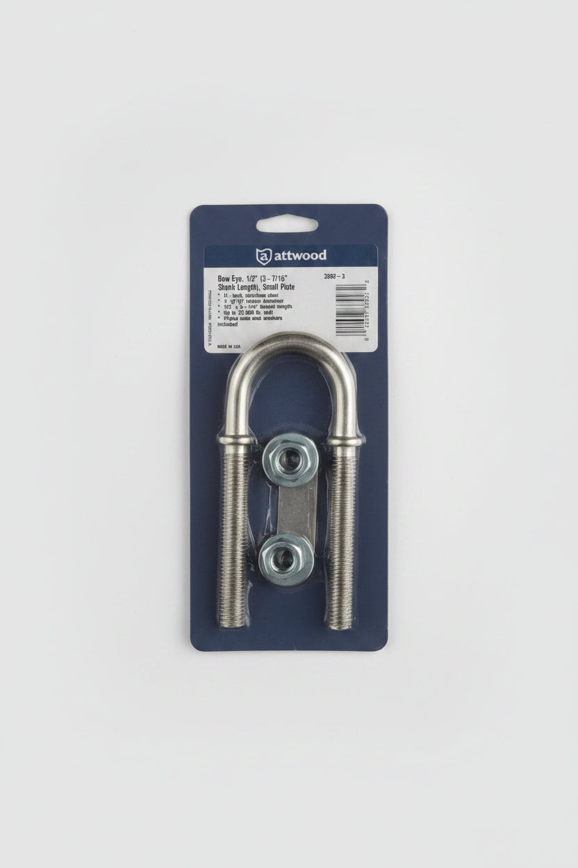 Argolla de Proa (Bow Eye) de Acero Inoxidable 1/2" con Tuercas Modelo ATT3392-3 | Attwood