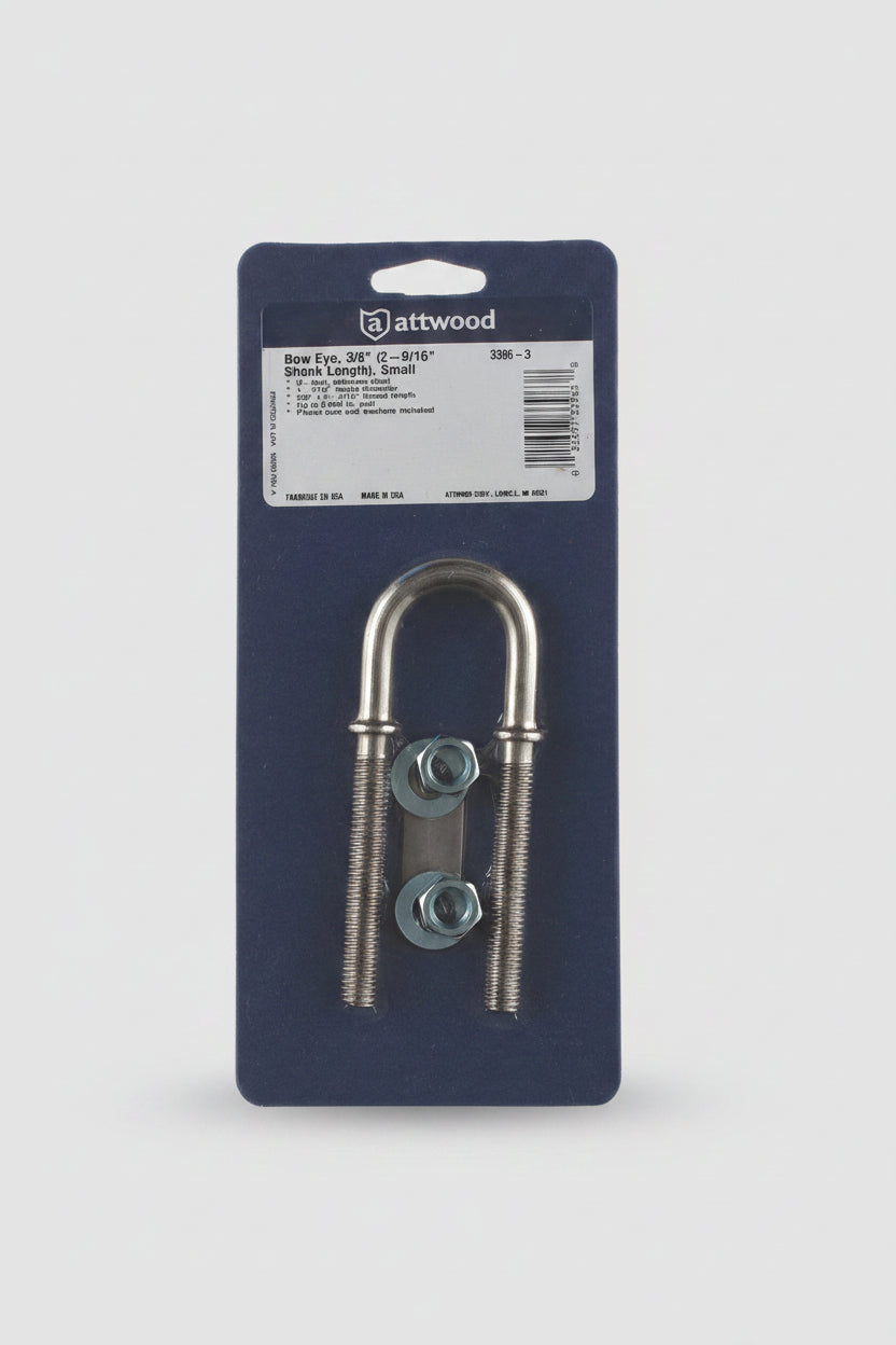 Argolla de Proa (Bow Eye) de Acero Inoxidable 3/8" con Tuercas Modelo ATT3396-3 | Attwood