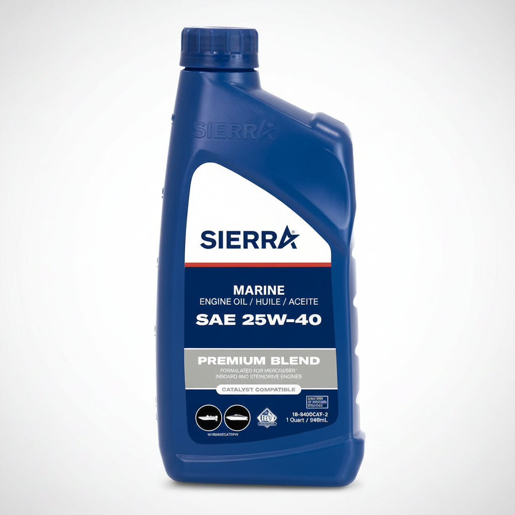 Aceite para Motor Marino 4 Tiempos SAE 25W-40 Premium Blend FC-W (1 Cuarto / 946 ml) | Sierra