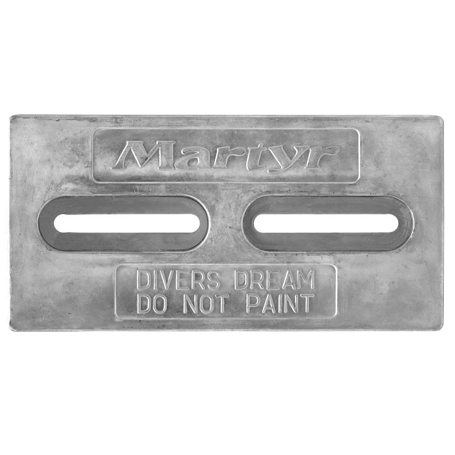Ánodo de zinc tipo placa Divers Dream 6" x 12" | Martyr