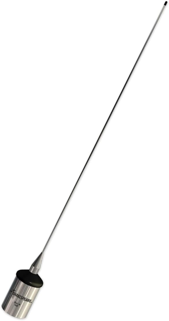 Antena VHF marina 3 pies 3 dB acero inoxidable tipo whip | Shakespeare SHA5241-R