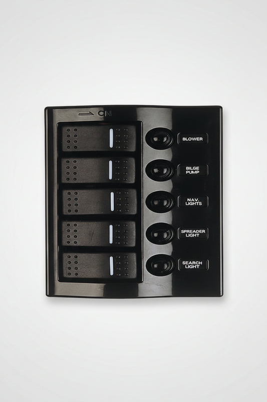 Panel de interruptores marinos iluminados de 5 posiciones Wave 425800-1 | Sea-Dog