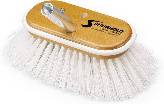 Cepillo para Cubierta Marina de 6" Cerdas Rígidas Blancas 950 | Shurhold