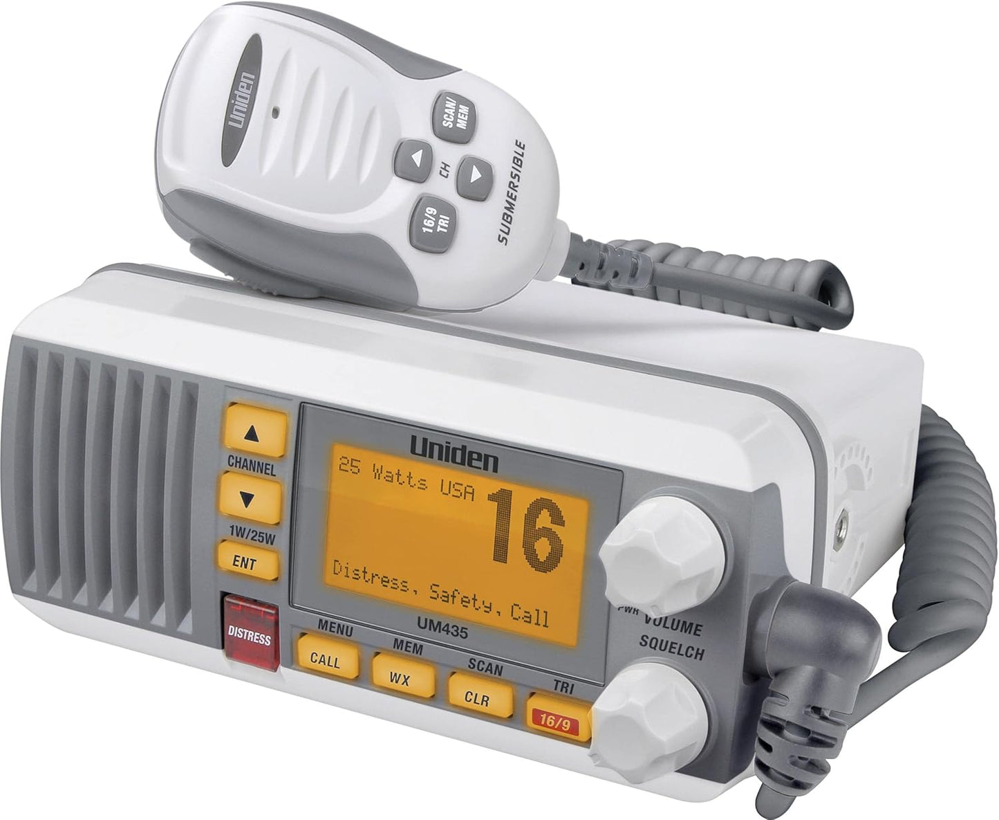 Radio Marina VHF de Montaje Fijo 25W UM385 Blanco | Uniden