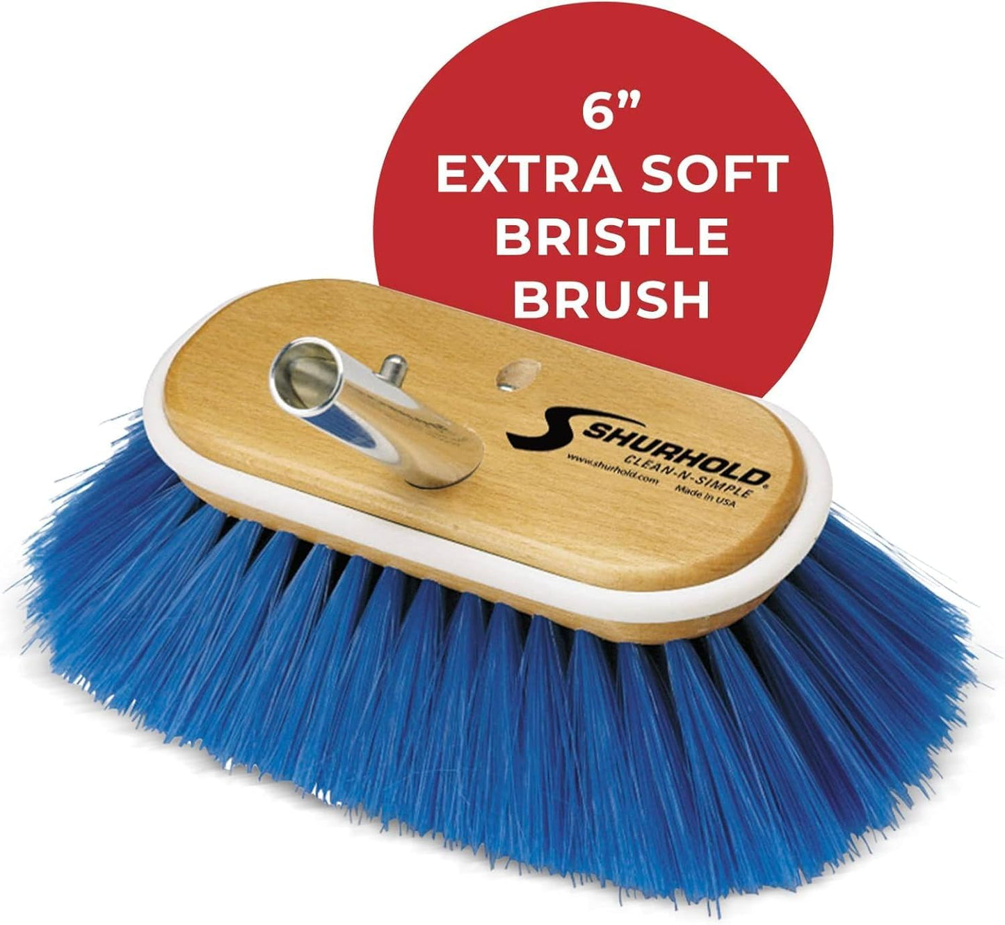 Cepillo para Cubierta Marina de 6" Cerdas Extra Suaves Azules 970 | Shurhold
