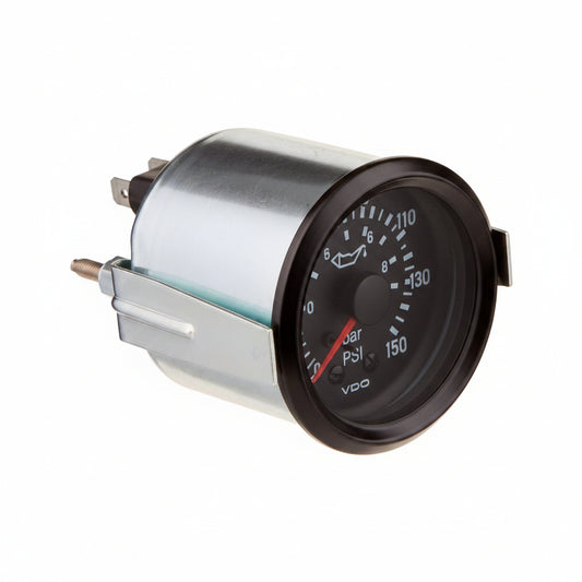 Manómetro Mecánico de Presión de Aceite 0-150 PSI (0-10 Bar) 52 mm Modelo 150-904 | VDO