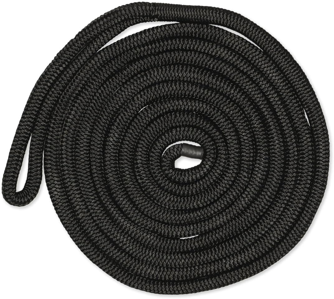 Cabo de amarre trenzado negro 3/8" x 15 pies | CMP