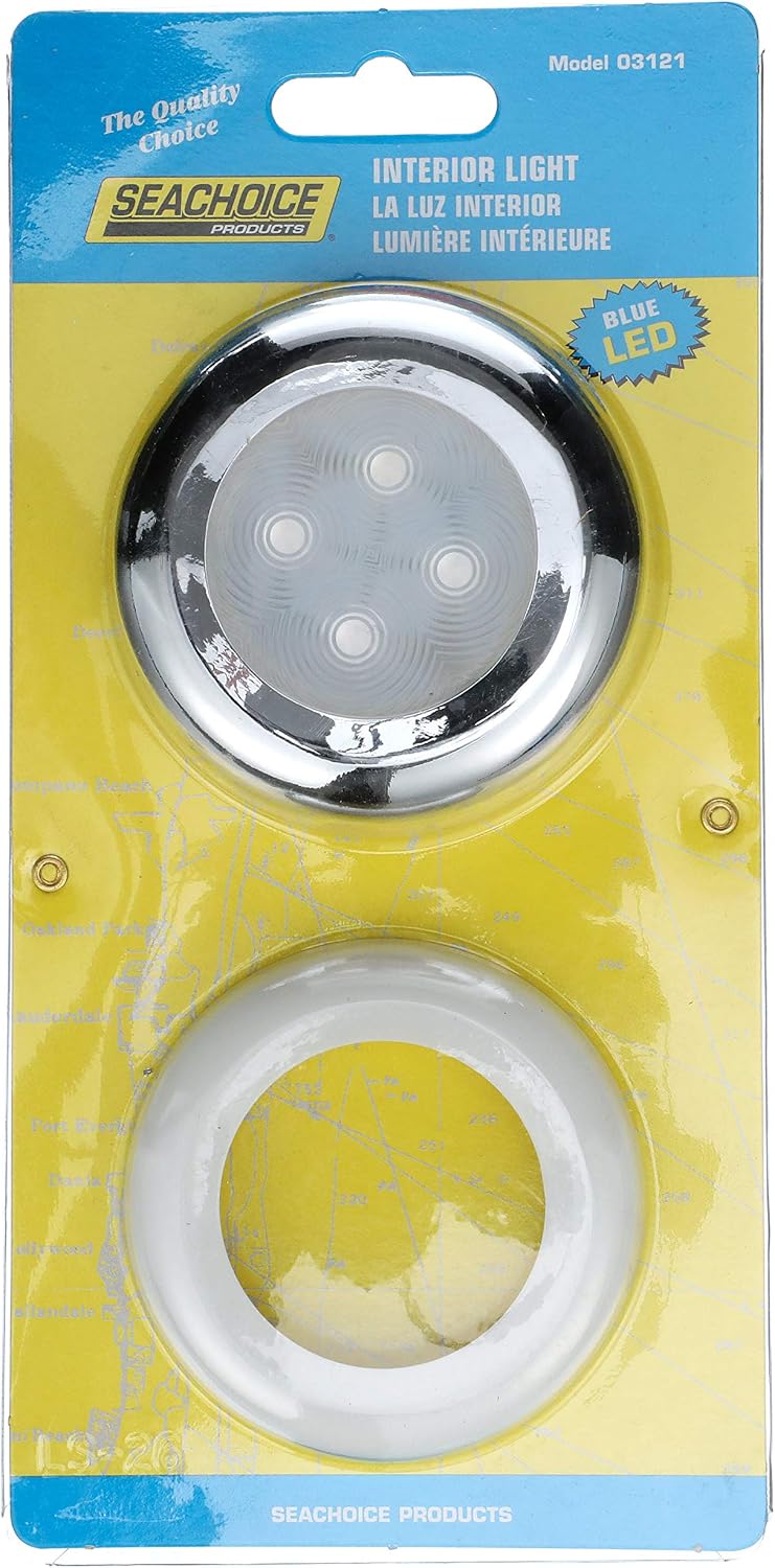 Lámpara LED de Cortesía Interior Cromada 12V Modelo 03121 | Seachoice