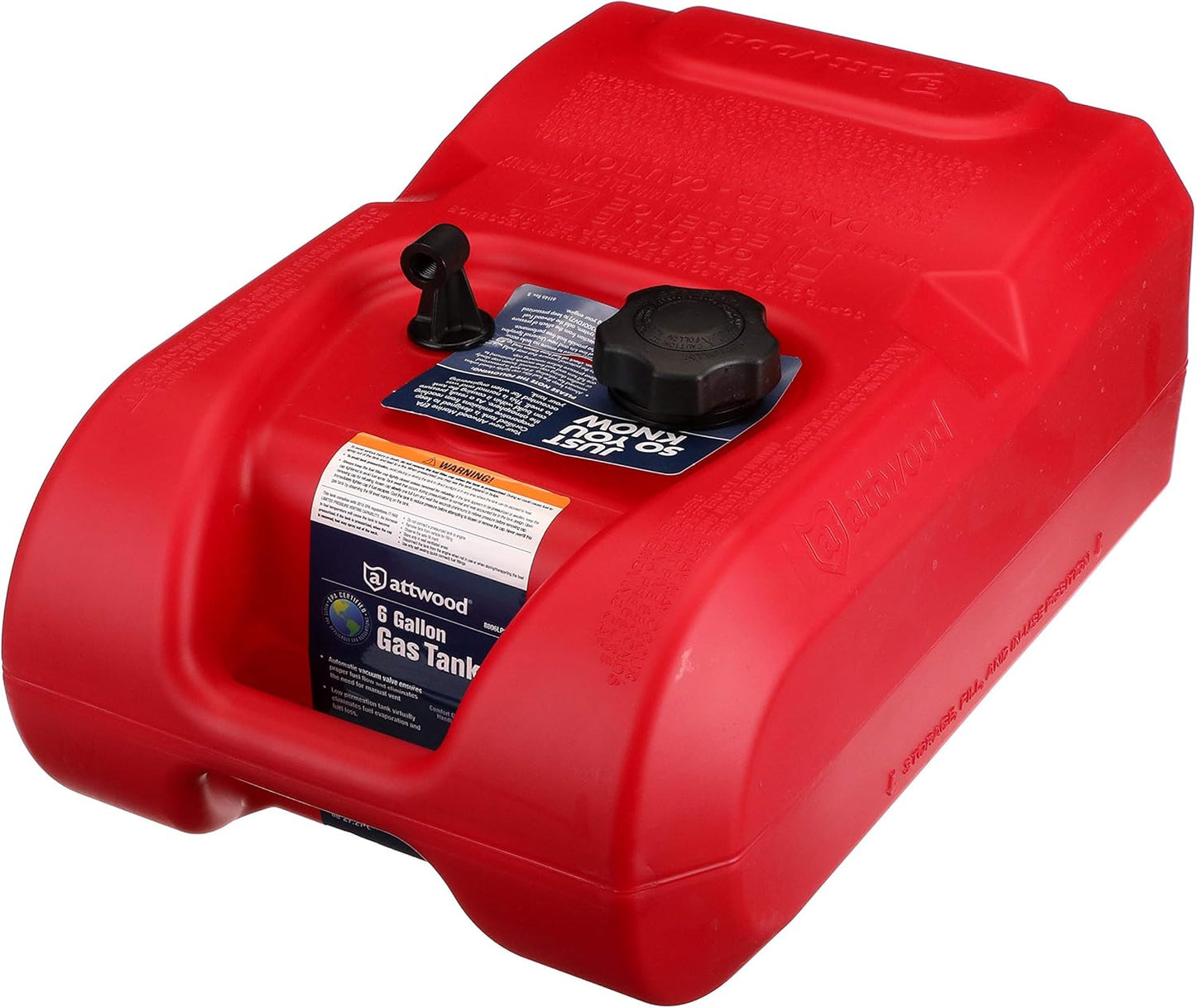 Tanque portátil de combustible 6 galones para motor fuera de borda | Attwood 8806LP2