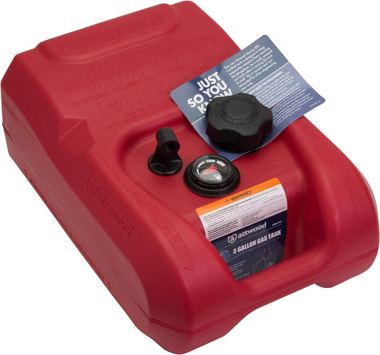 Tanque portátil de combustible 3 galones para motor fuera de borda | Attwood 8803LPG2