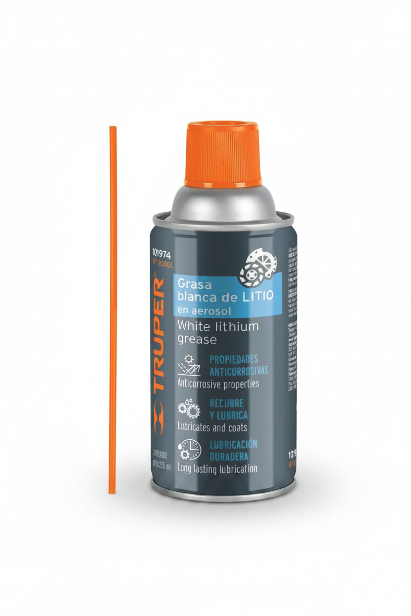 Grasa blanca de litio en aerosol 295 ml | Truper