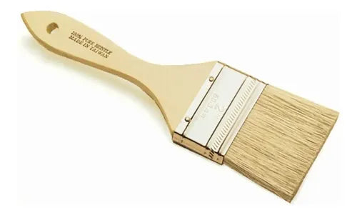 Brocha de Cerdas Blancas de 3" para Aplicación de Pinturas y Recubrimientos