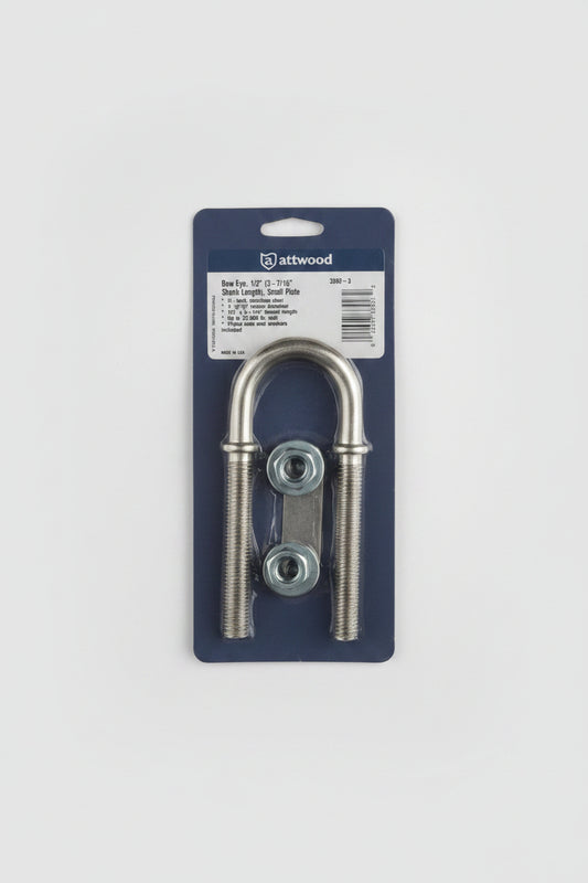 Argolla de Proa (Bow Eye) de Acero Inoxidable 1/2" con Tuercas Modelo ATT3392-3 | Attwood