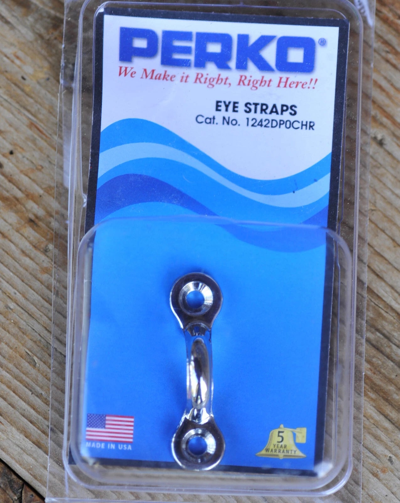 Placa de Ojo Tipo Eye Strap de Zinc Cromado Modelo 1242DPCHR | Perko
