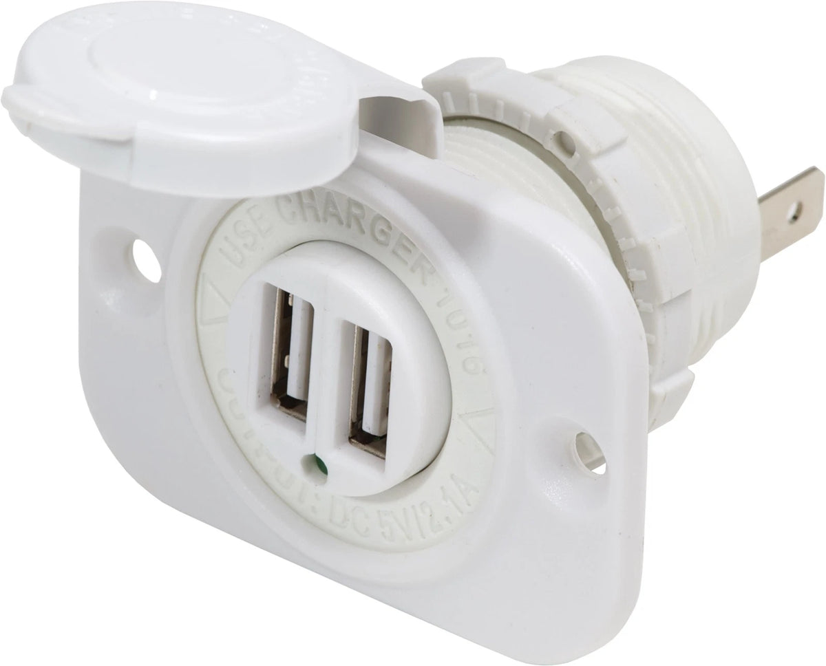 Cargador USB doble para sistema eléctrico 1016200 | BLUE SEA SYSTEMS