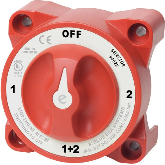 Selector de baterías marino 4 posiciones con AFD 9002E | Blue Sea Systems